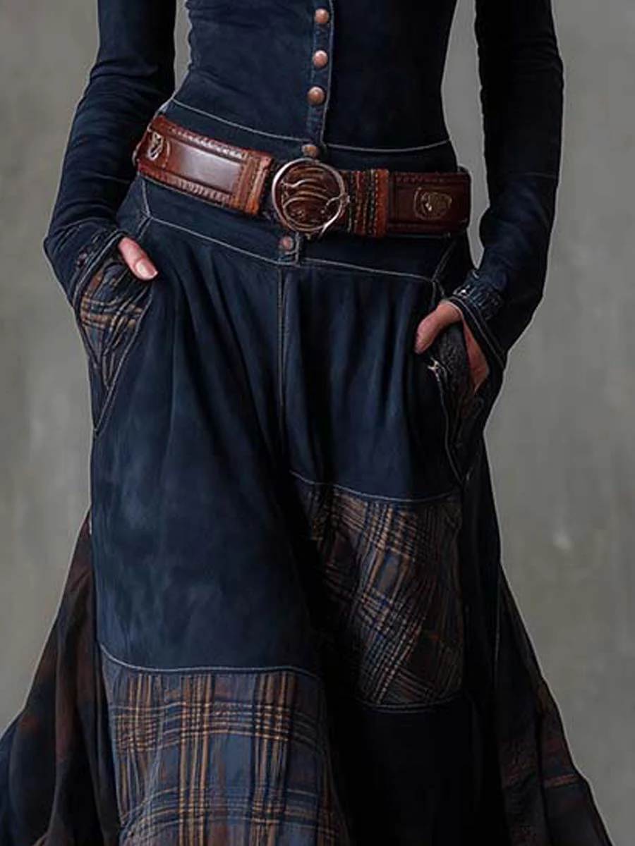 Elsa™ | Maxikleid aus Wildleder mit Gürtel