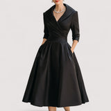 Lorenza™ | Midi-Satin-Kleid