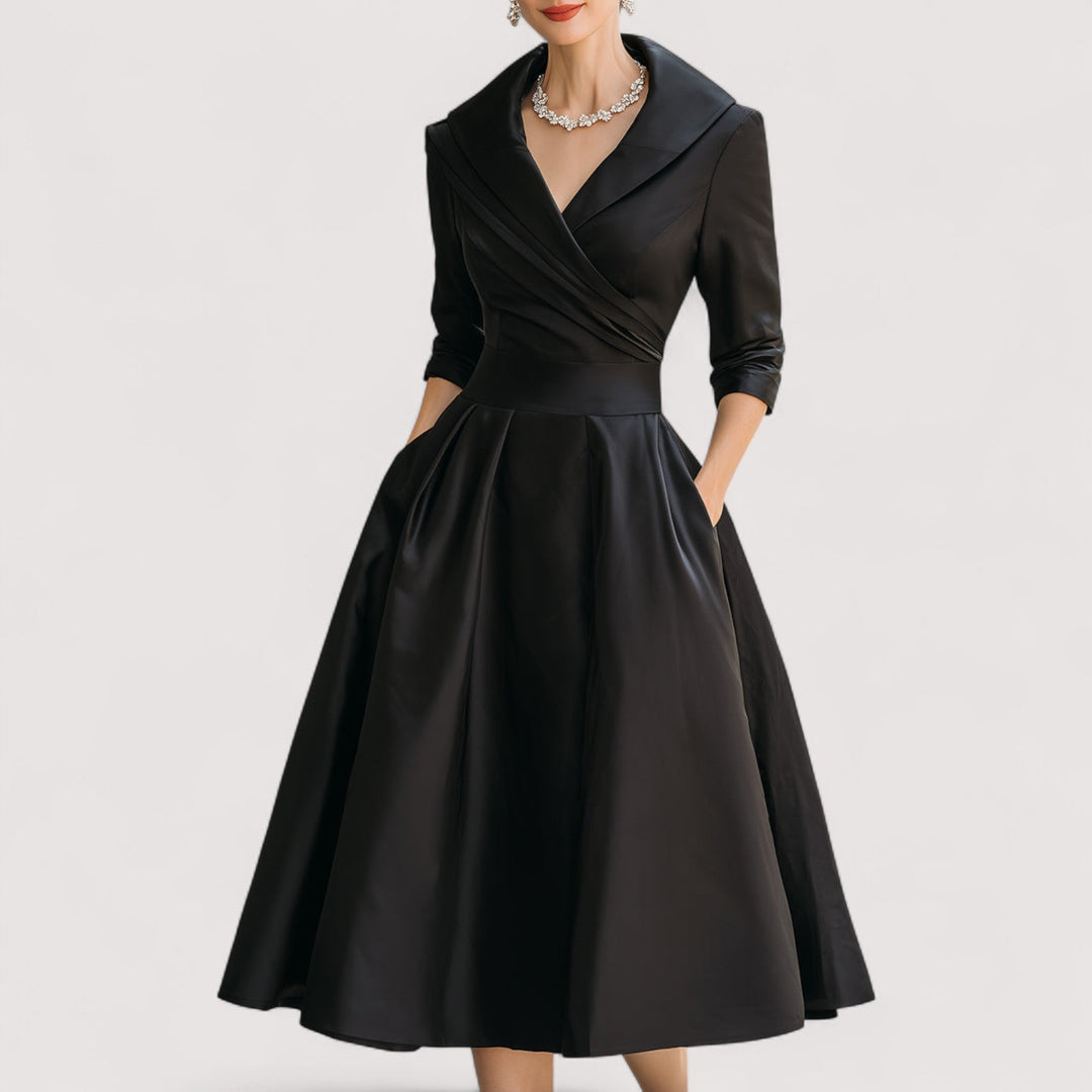 Lorenza™ | Midi-Satin-Kleid