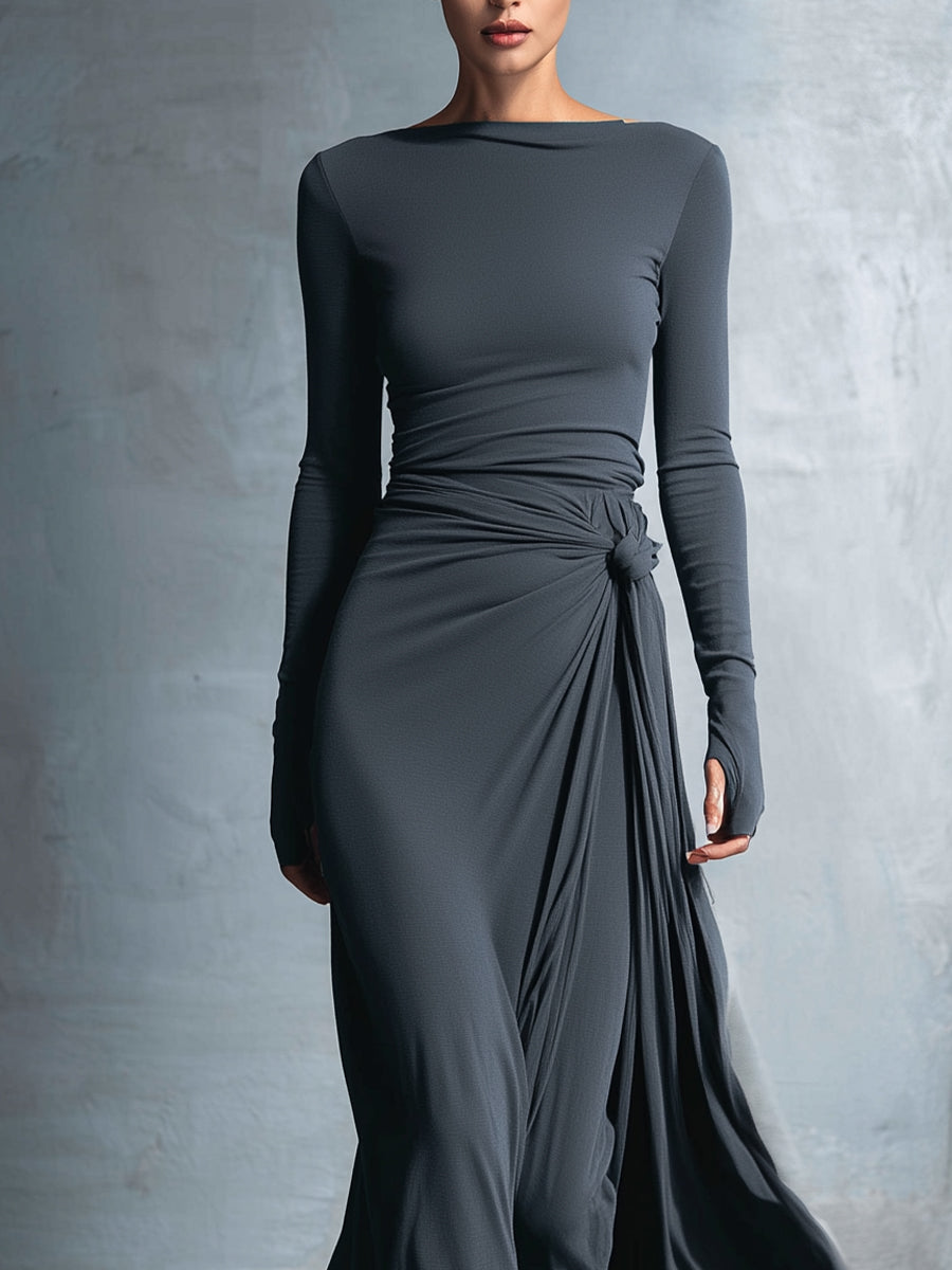 Noémie™ | Maxikleid mit seitlichem Knoten