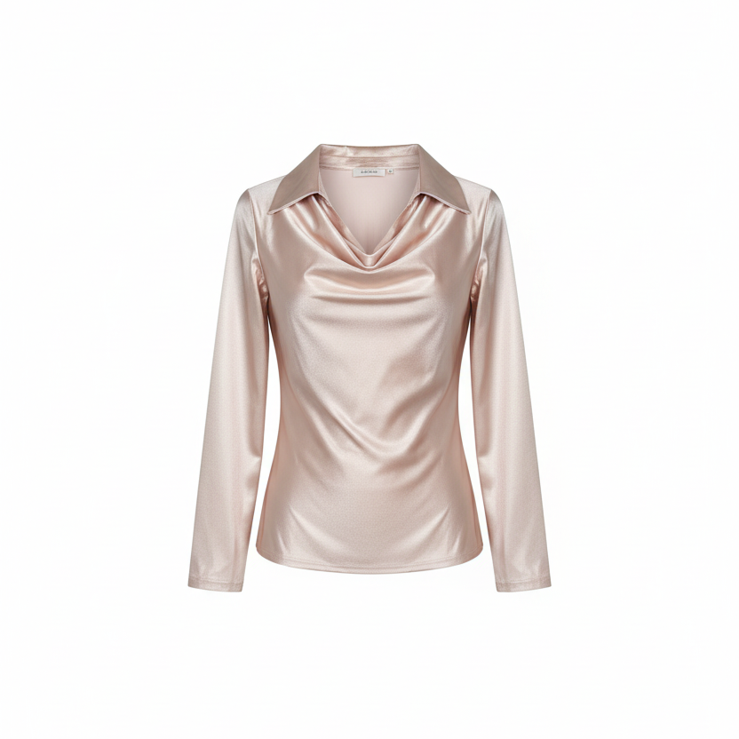 Charlotte™ | Bluse aus Satin mit V-Ausschnitt
