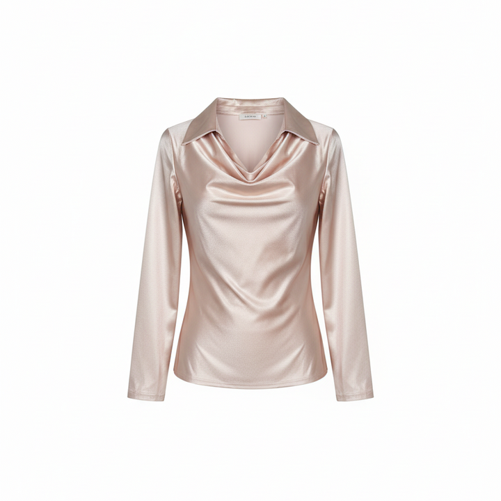 Charlotte™ | Bluse aus Satin mit V-Ausschnitt