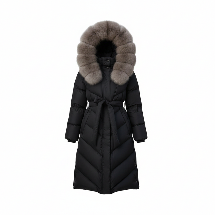 AURELIA | LANGER MANTEL MIT PELZ