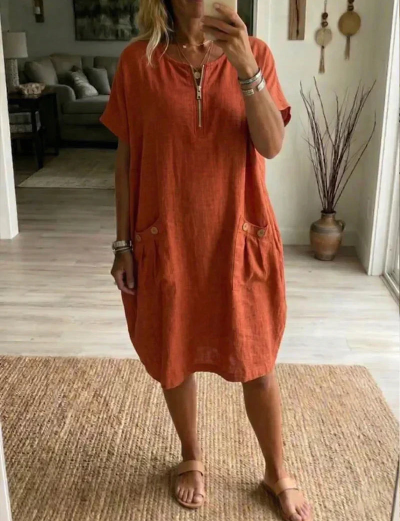 Pascale™ | Maxikleid mit Reissverschluss vorne
