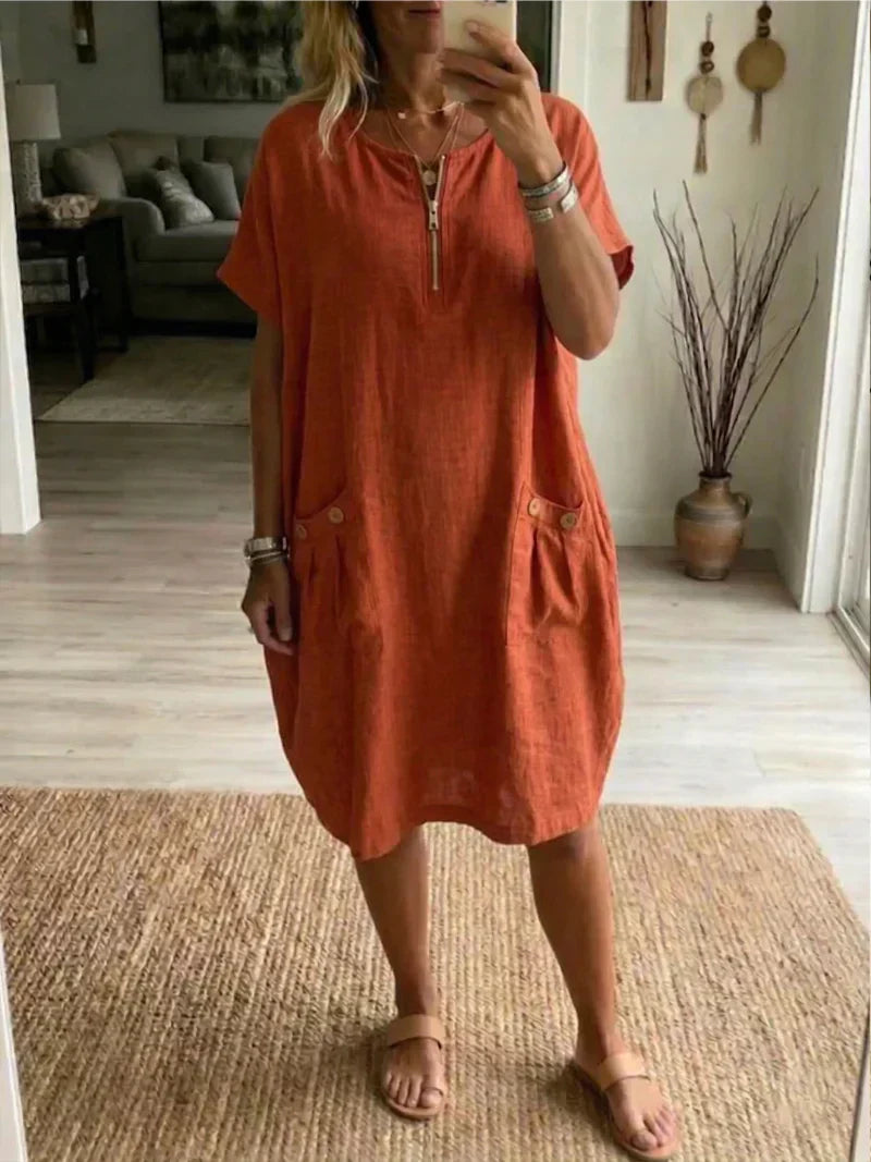 Pascale™ | Maxikleid mit Reissverschluss vorne