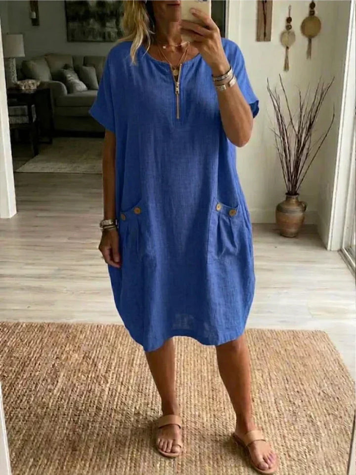 Pascale™ | Maxikleid mit Reissverschluss vorne