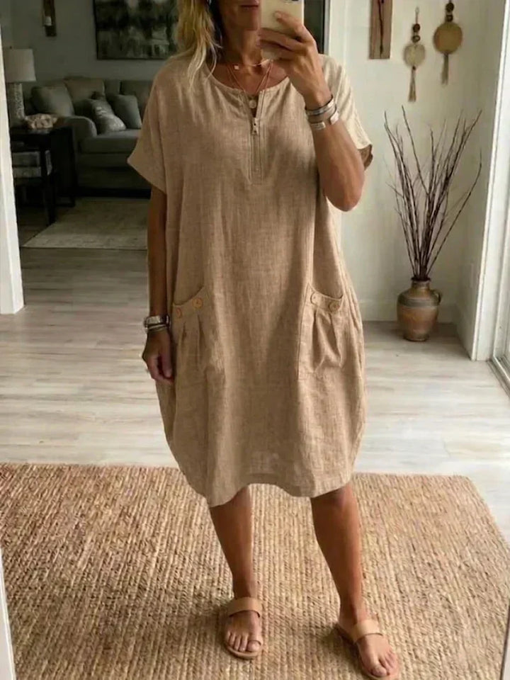 Pascale™ | Maxikleid mit Reissverschluss vorne