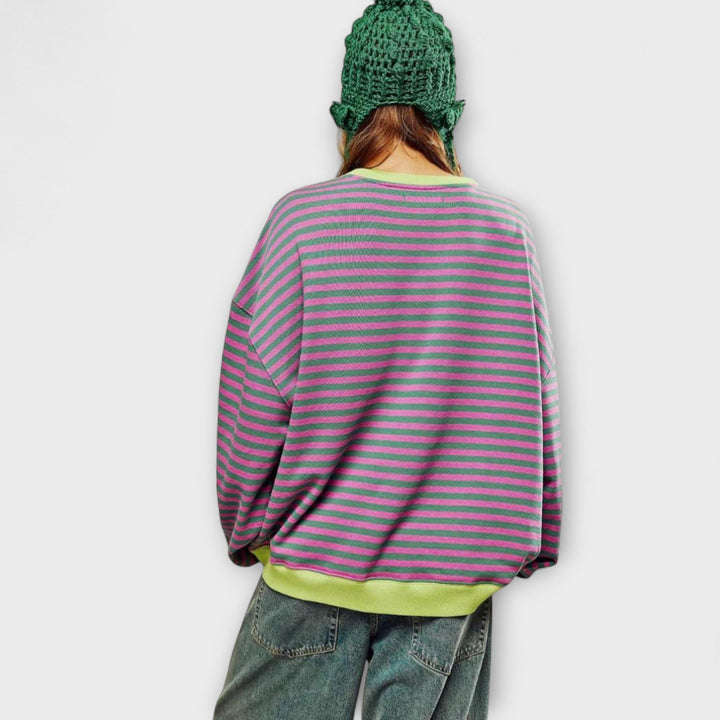 Mary - Oversize-Pullover mit Streifen