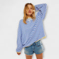 Mary - Oversize-Pullover mit Streifen