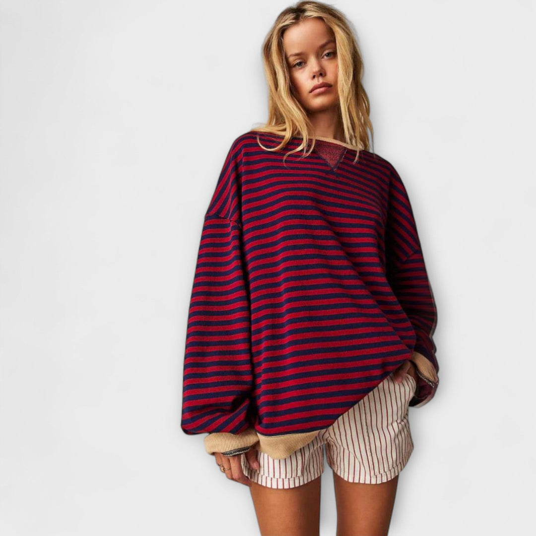 Mary - Oversize-Pullover mit Streifen