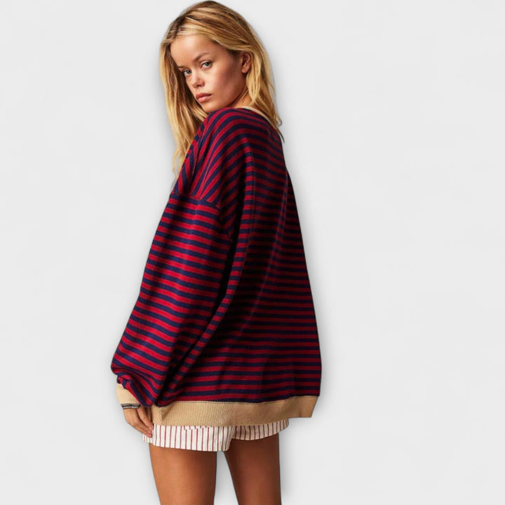 Mary - Oversize-Pullover mit Streifen
