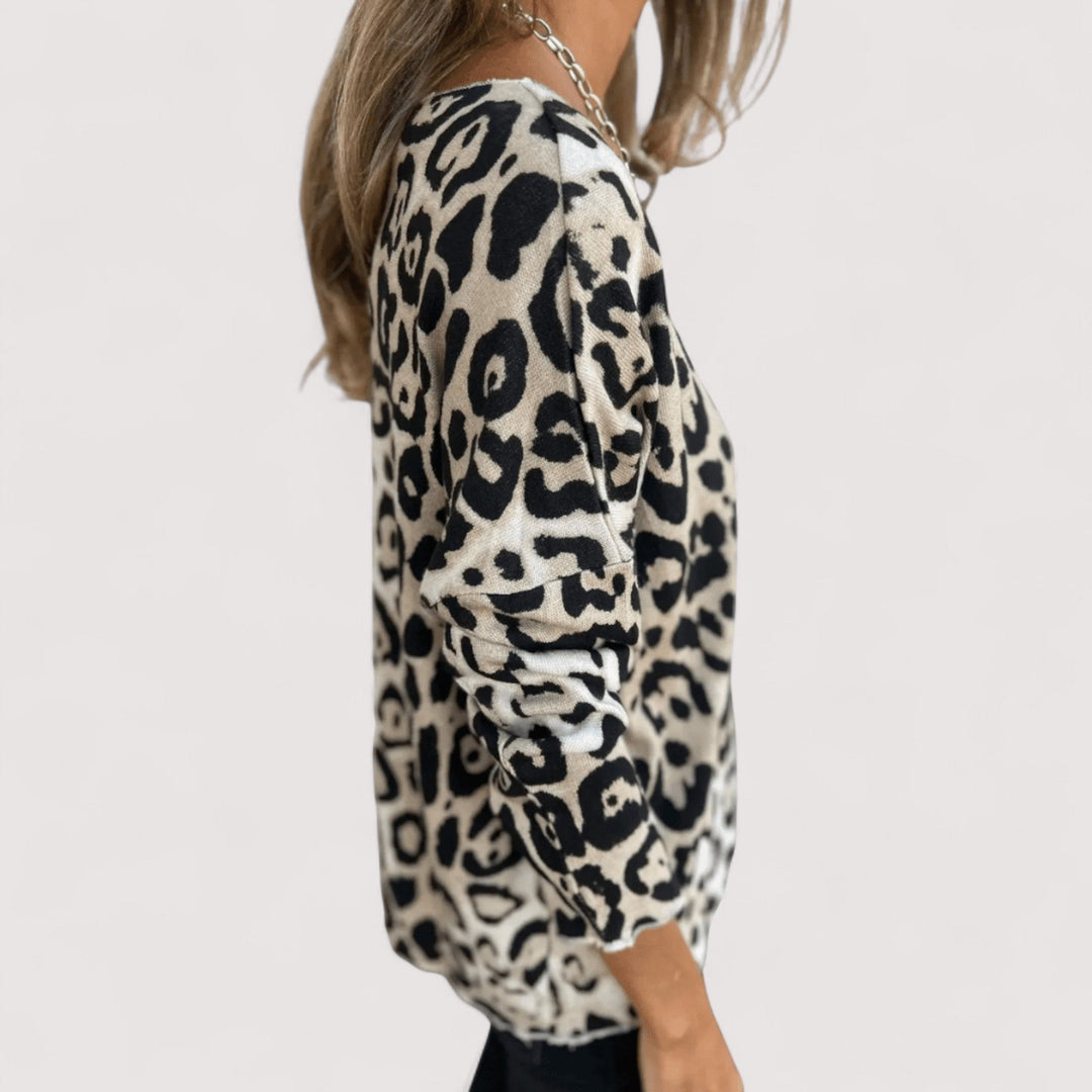 Zlata™ | Damen Top leicht mit Leopardenmuster