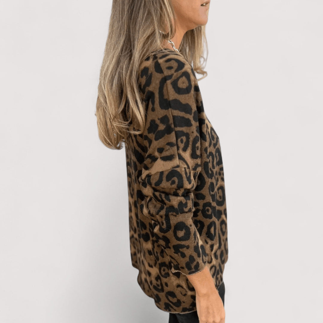 Zlata™ | Damen Top leicht mit Leopardenmuster