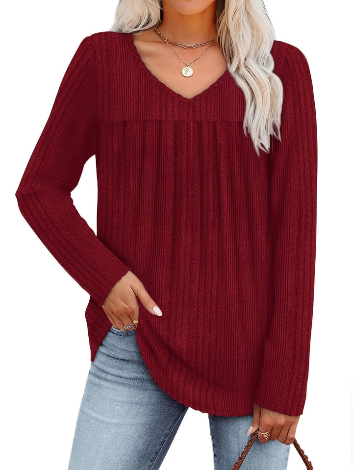 Ellia™ | Leichte Strickbluse mit V-Ausschnitt