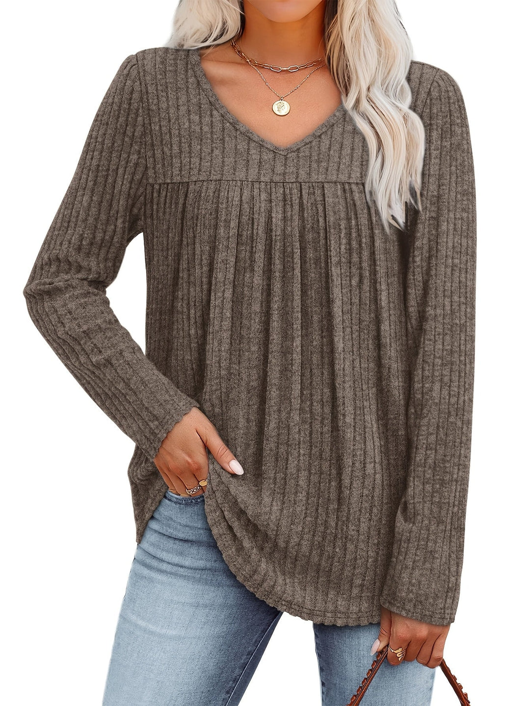 Ellia™ | Leichte Strickbluse mit V-Ausschnitt