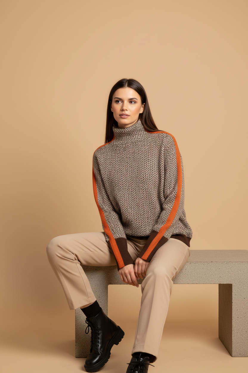 Gabriela™ | Pullover mit hohem Kragen