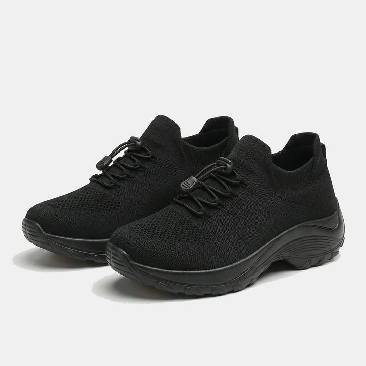 Ambulo Orthopädische Schuhe Strickstoff - Alles Schwarz