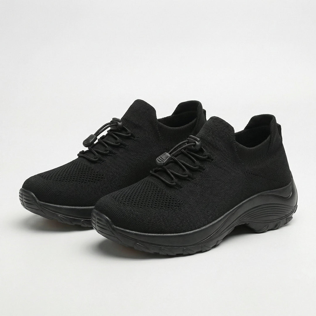 Ambulo Orthopädische Schuhe Strickstoff - Grün Schwarz