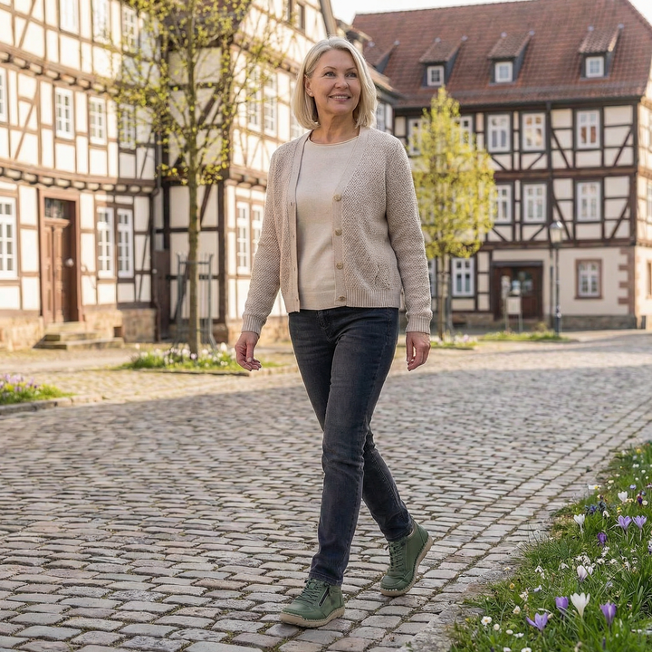 Mila  – Komfortable orthopädische Sneakers + Reissverschluss
