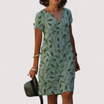Jeanne™ | Kleid mit V-Ausschnitt und Druck