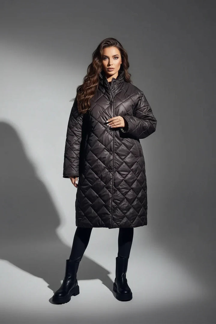 PREMIUM STEPPMANTEL MIT LEOPARDENPRINT FÜTTERUNG
