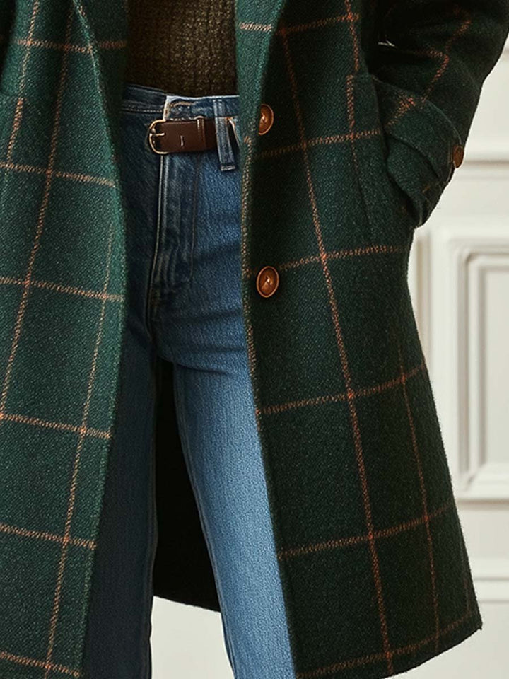 Florencia™ | Retro-Karierte Tweed-Mantel
