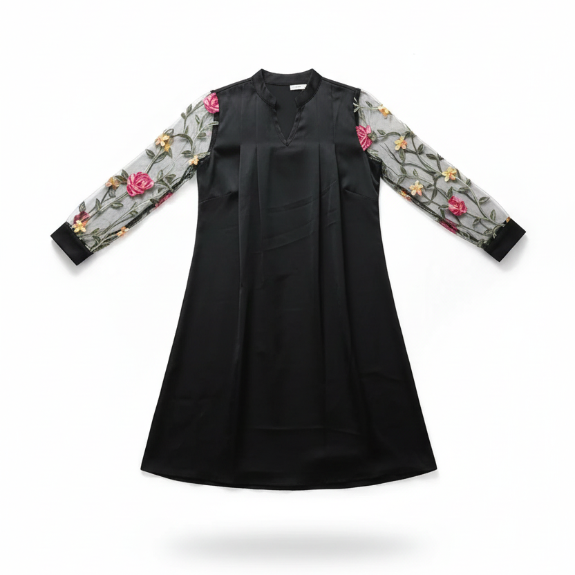 Madlina™ | Elegantem Minikleid mit transparenten Ärmeln