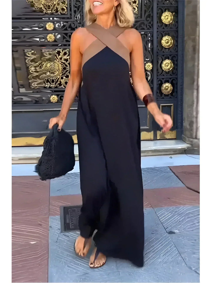 Quirine™ | Maxikleid mit Überkreuzung vorne