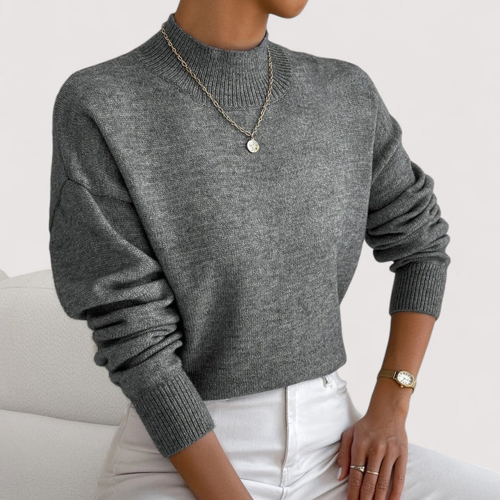 Nadia™ | Eleganter und bequemer Pullover mit hohem Kragen