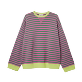 Mary - Oversize-Pullover mit Streifen