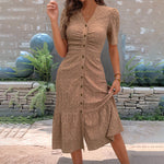 Maja – Midikleid mit Spitze und V-Ausschnitt
