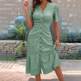 Maja – Midikleid mit Spitze und V-Ausschnitt