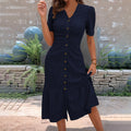 Maja – Midikleid mit Spitze und V-Ausschnitt