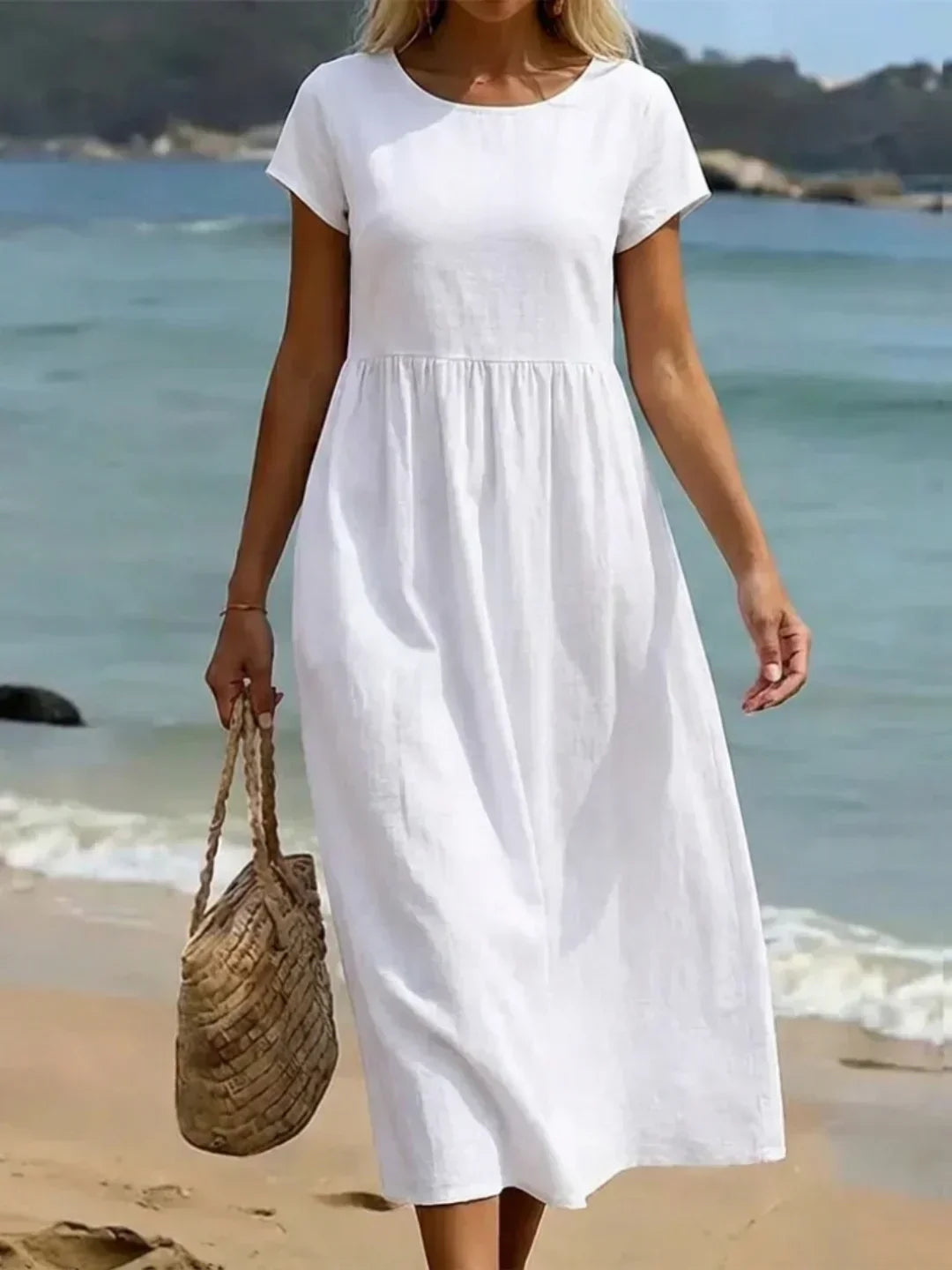 Ursina™ | Midikleid aus fliessendem Stoff