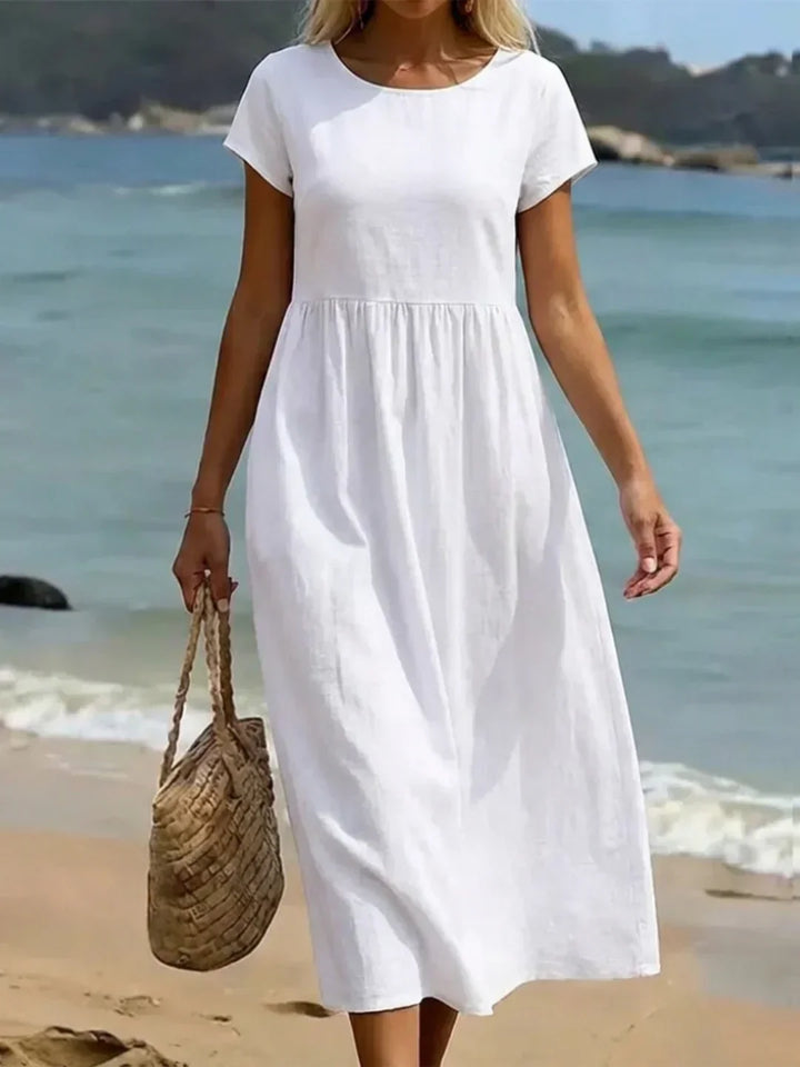 Ursina™ | Midikleid aus fliessendem Stoff