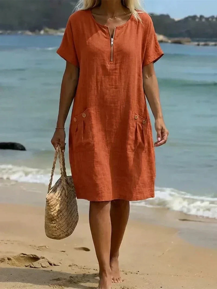 Pascale™ | Maxikleid mit Reissverschluss vorne
